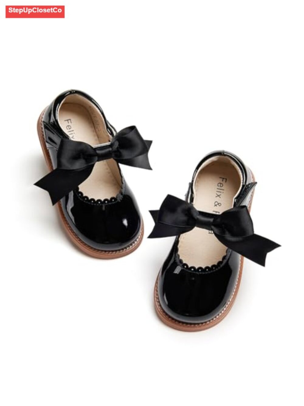 Toddler Girls Mary Jane Dress Shoes Ballet Flats Hook and Loop